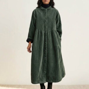 超大復古燈芯絨大衣