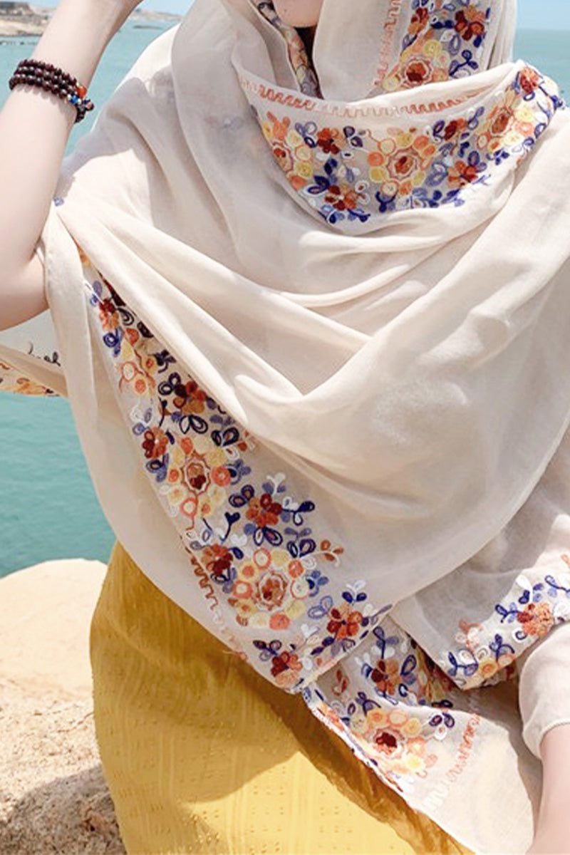 刺繡旅行必備百搭披肩