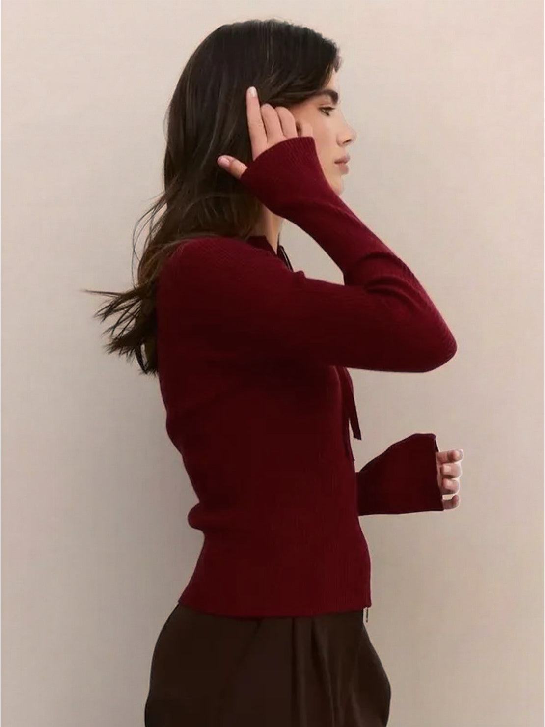 拉鍊針織開襟衫夾克
