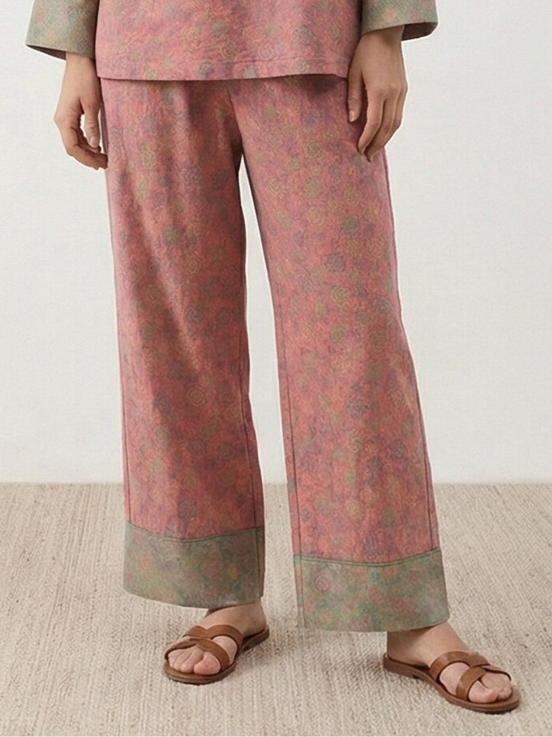 100% 棉中式盤扣居家服