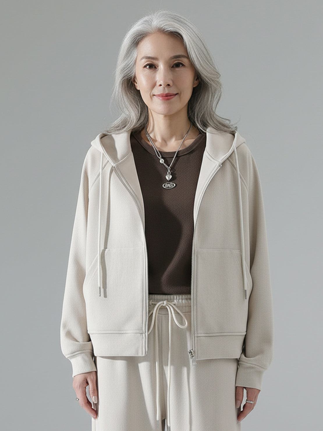 雪尼爾拉鍊家居服套裝