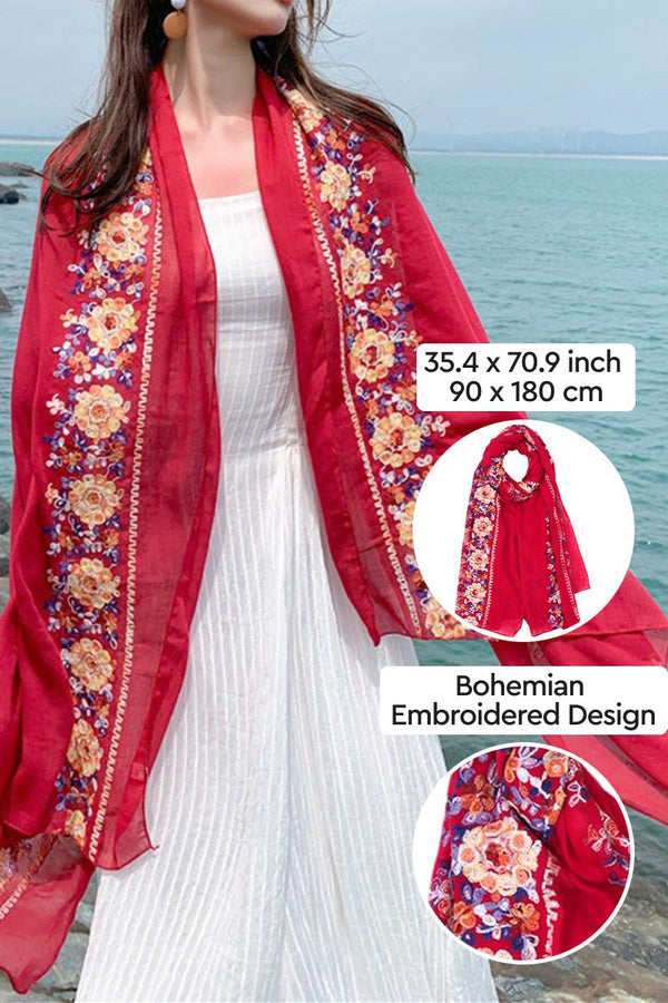 刺繡旅行必備百搭披肩