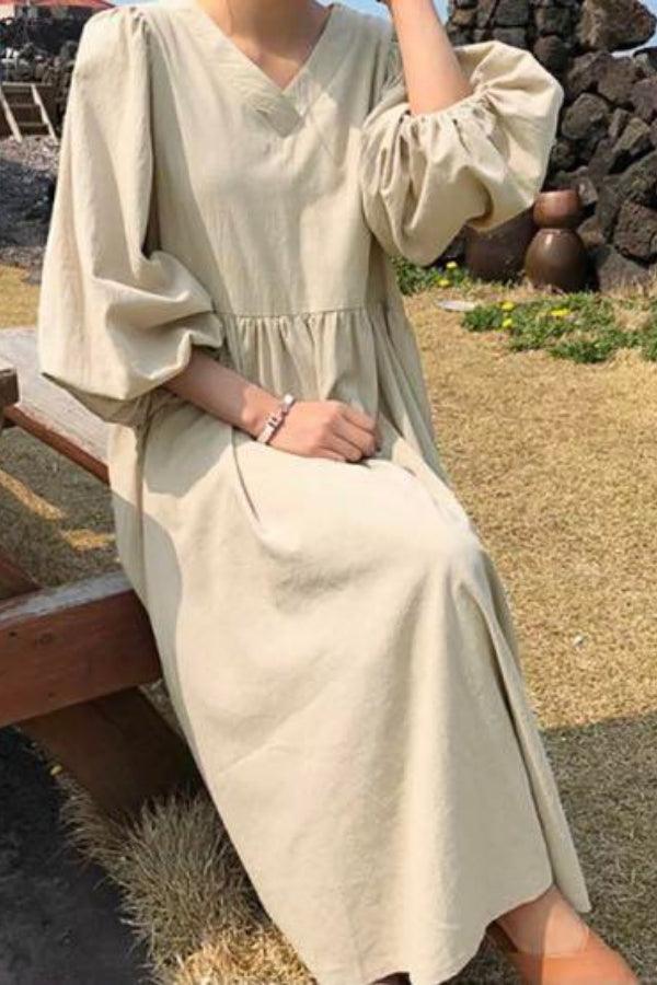 春季中長袖連身裙