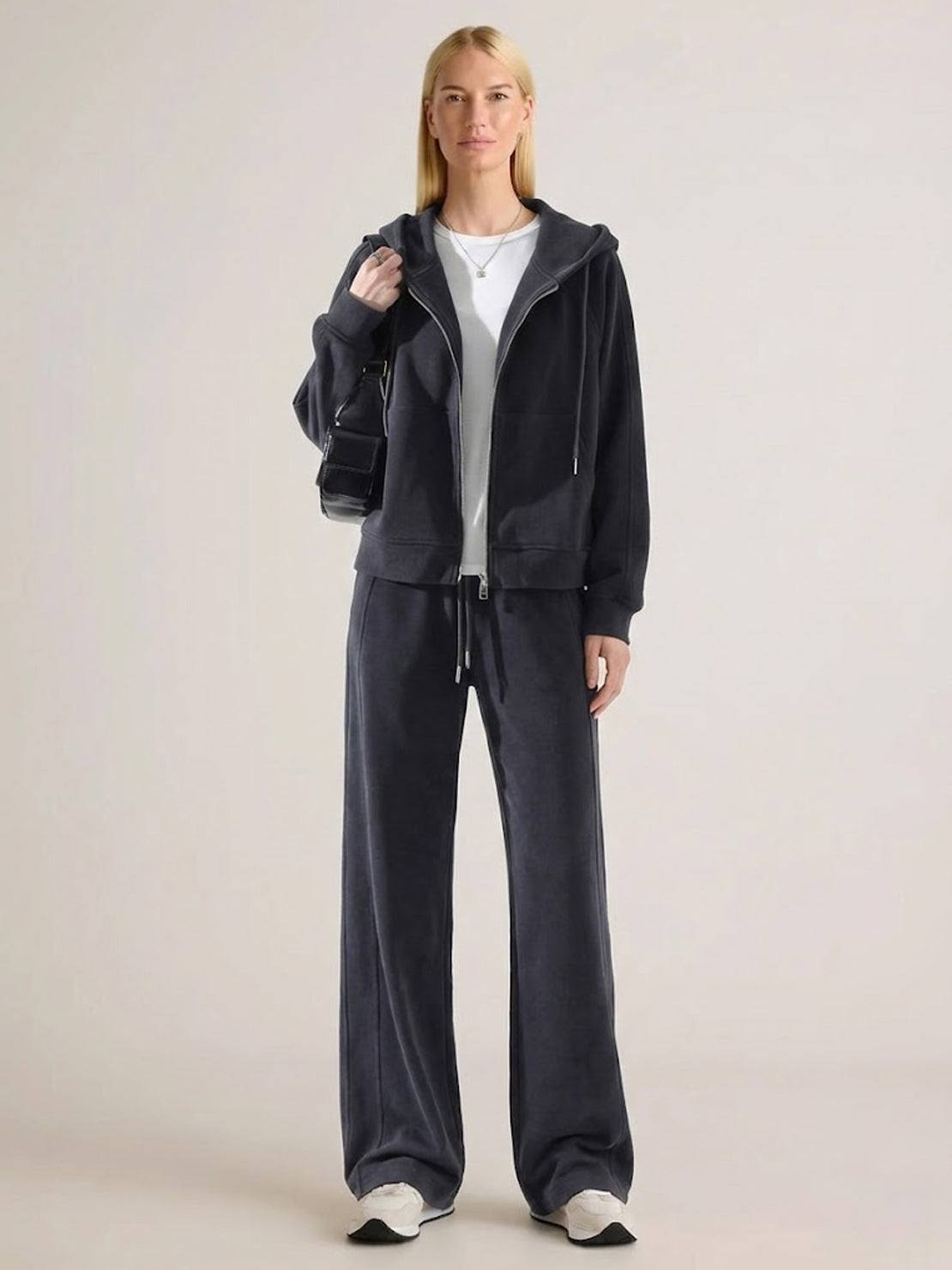 雪尼爾拉鍊家居服套裝