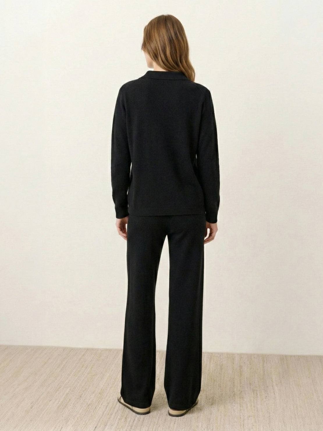 超大 Polo 針織家居服套裝
