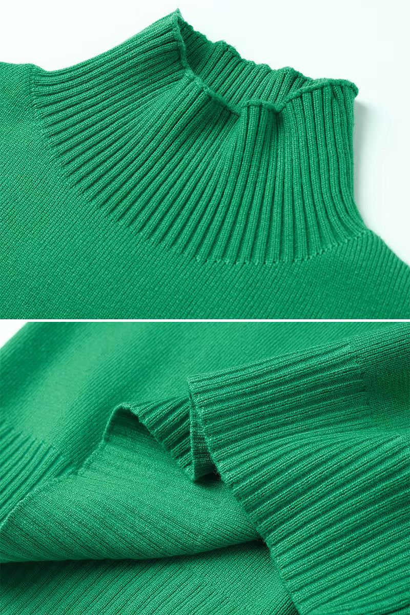 針織高領兩件套