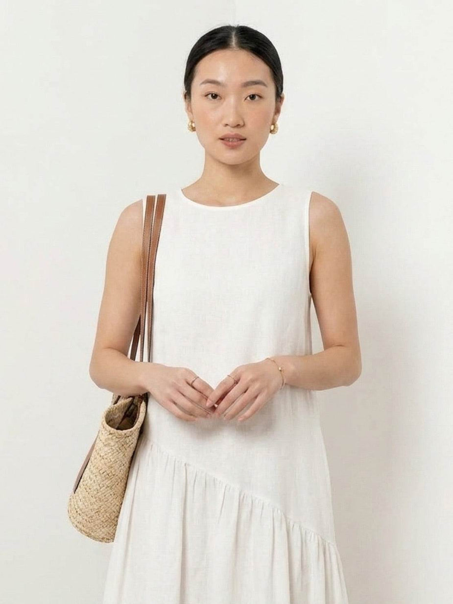 100% 棉麻夏季中長洋裝